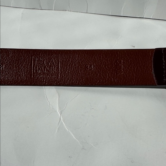 Jos. A Bank Burgundy Fine Italian Leather Belt Silver Buckle Business Casual - Picture 5 of 8